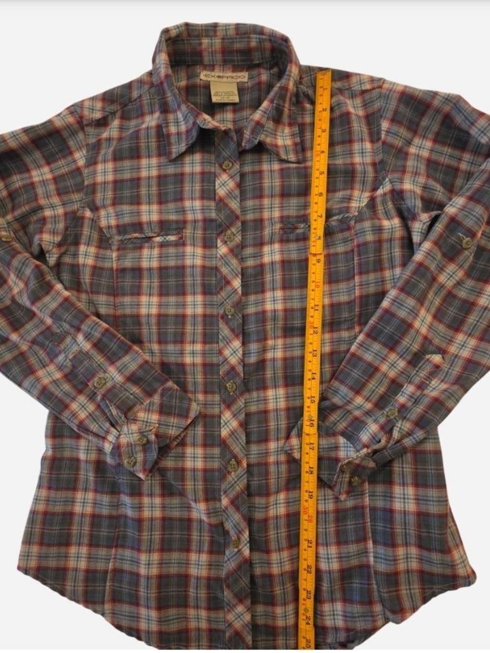 ExOfficio Women's Plaid Button-Down Shirt - Blue/Red